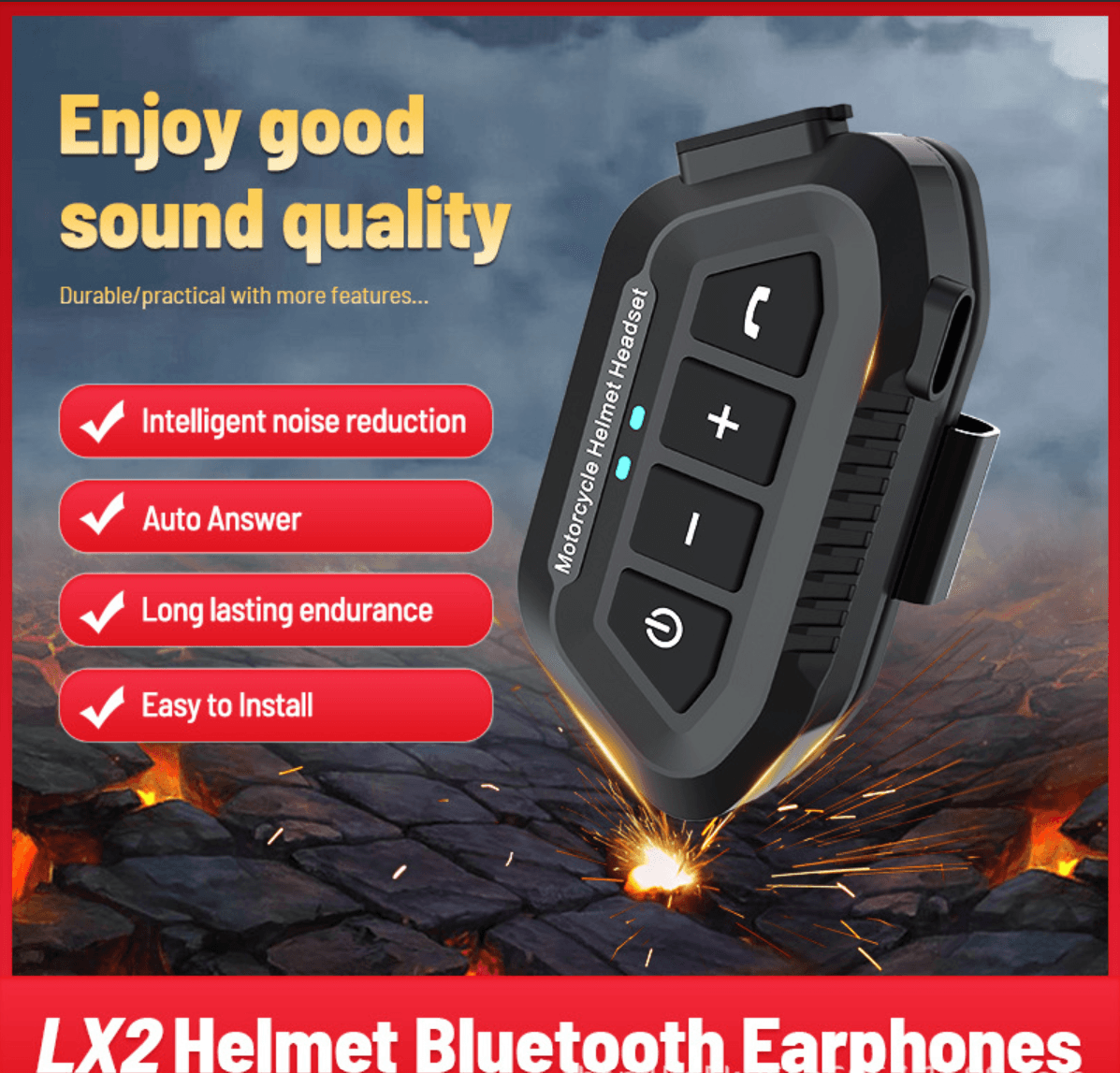 Motorcycle Bluetooth Helmet Headphones