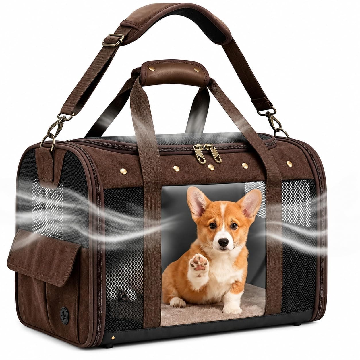 Vintage Style Pet Travel Bag