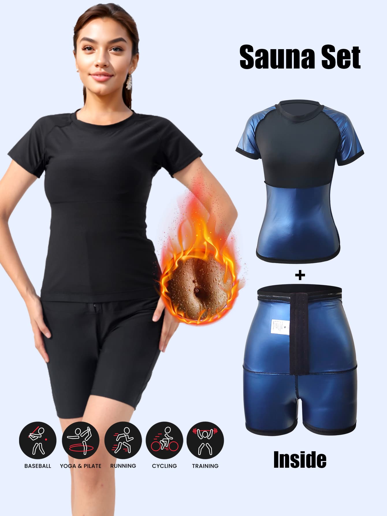 Women's Sauna Sweat Suit Set