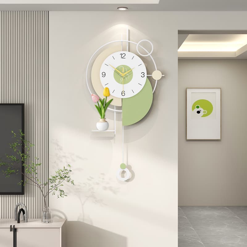 Pastel Minimalist Pendulum Wall Clock