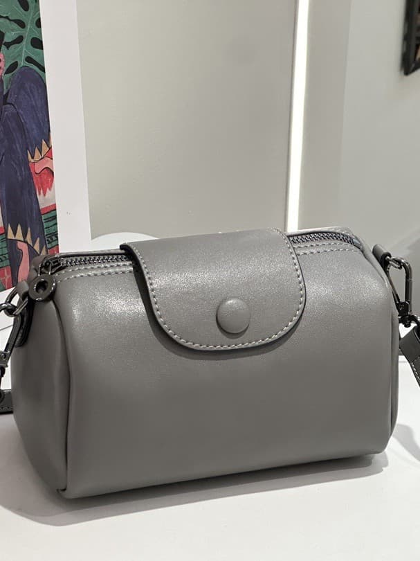 Premium Leather Pillow Crossbody Bag