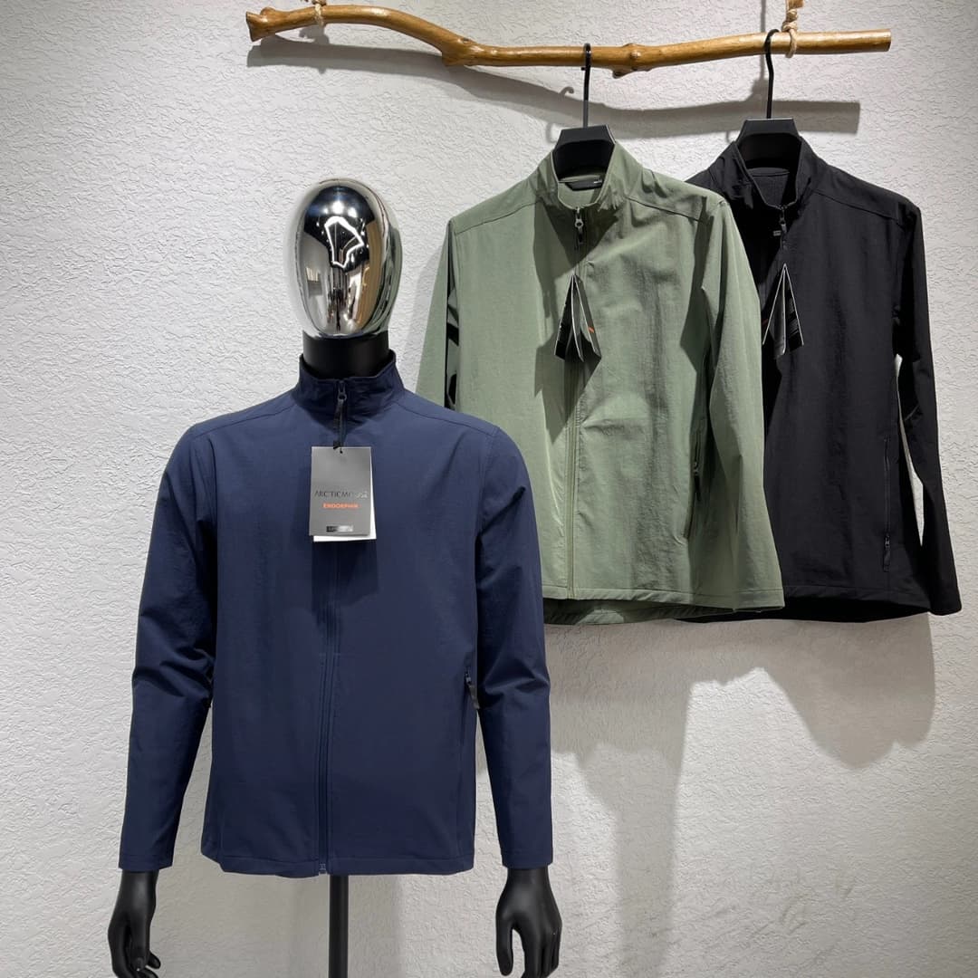 Stretch Woven Stand Collar Jacket