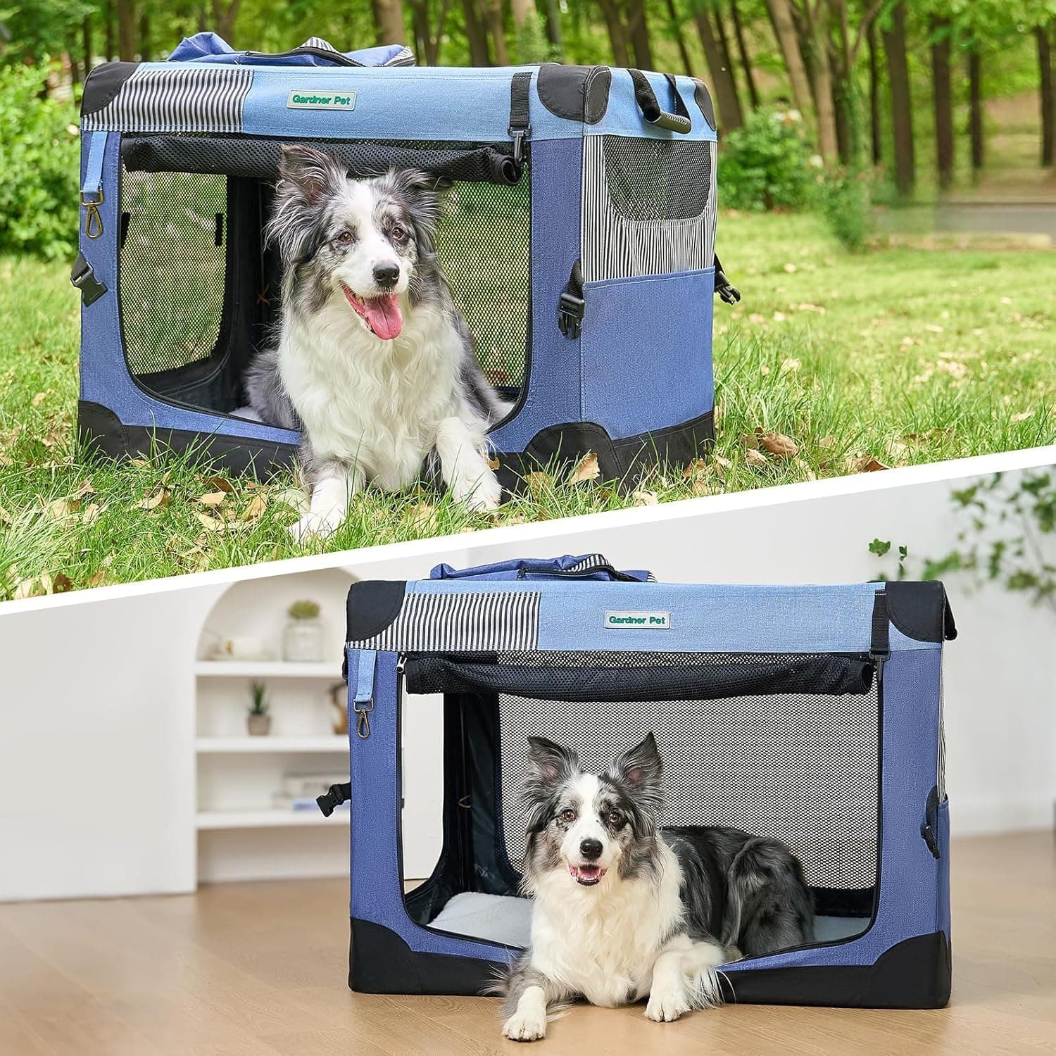 Foldable Dog Crate Grey