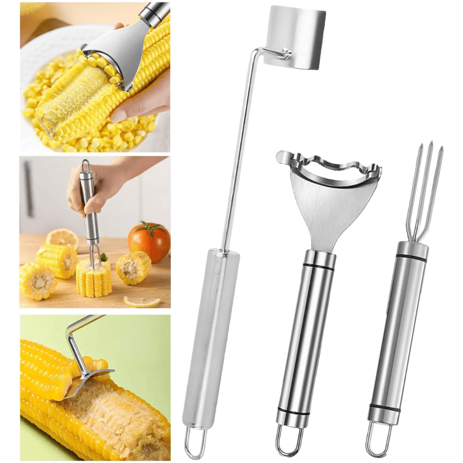 Stainless Steel Corn Peeler Set