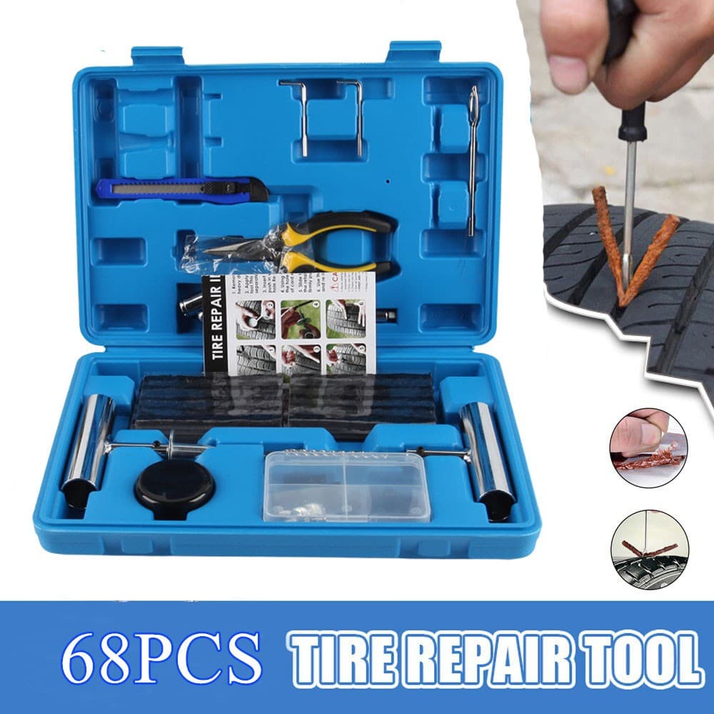 68-Piece Tire Puncture Repair Kit