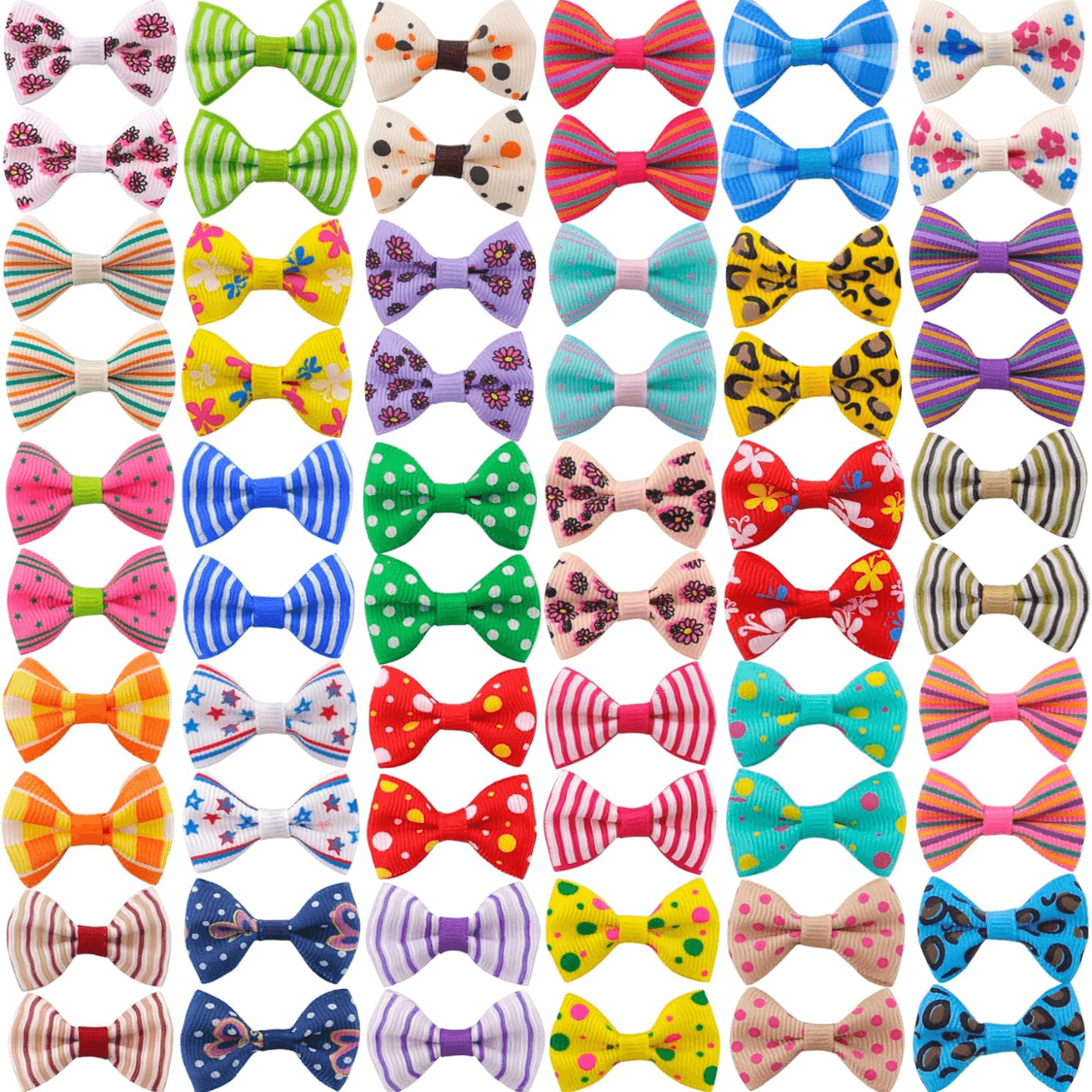 Colorful Dog Hair Bow Clips