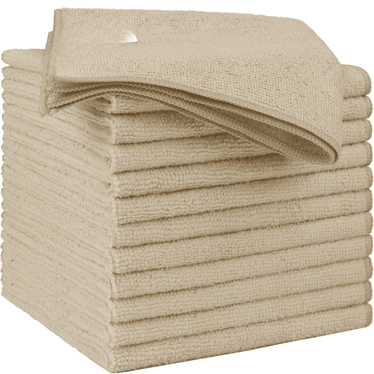 Brown Microfiber Cleaning Cloth 12 Pack