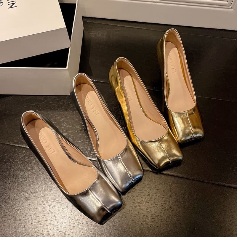 Women's Metallic Ballet Flats