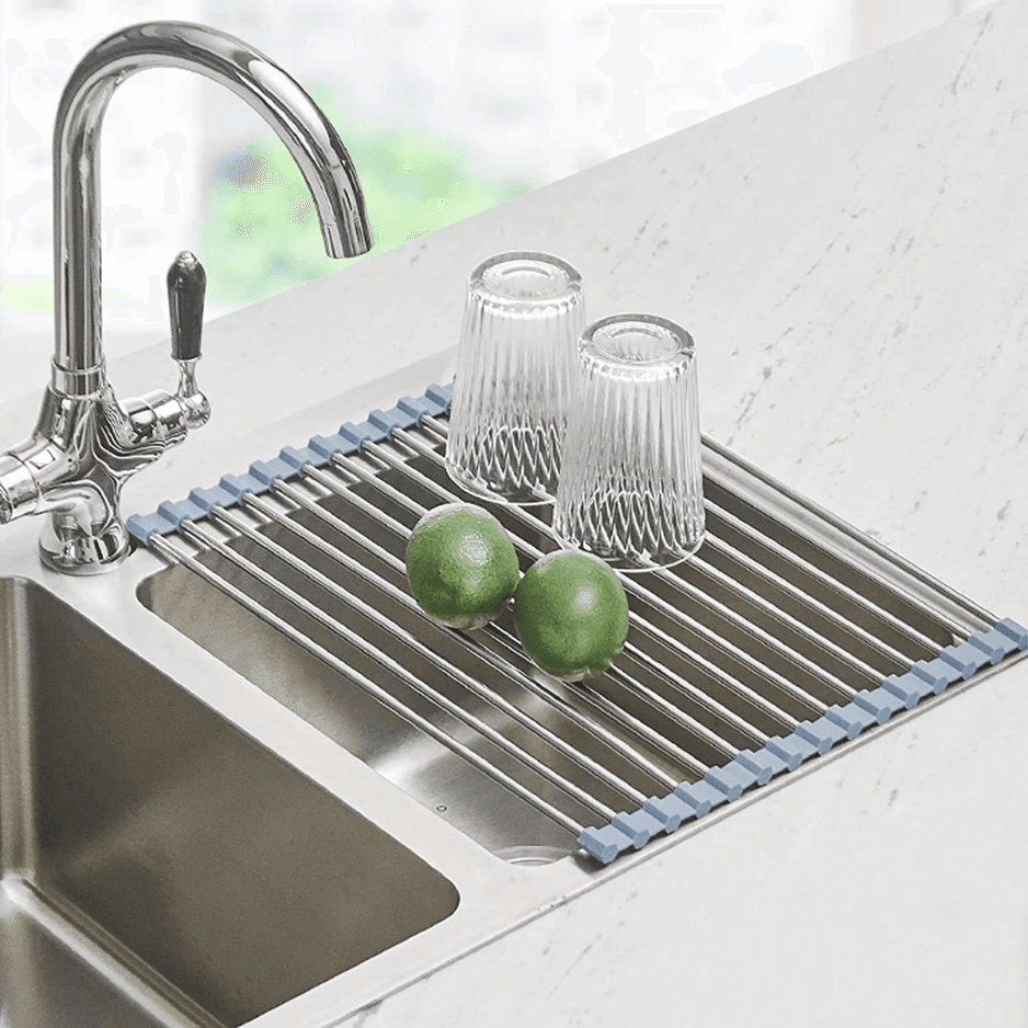 Roll-Up Sink Dish Drying Rack