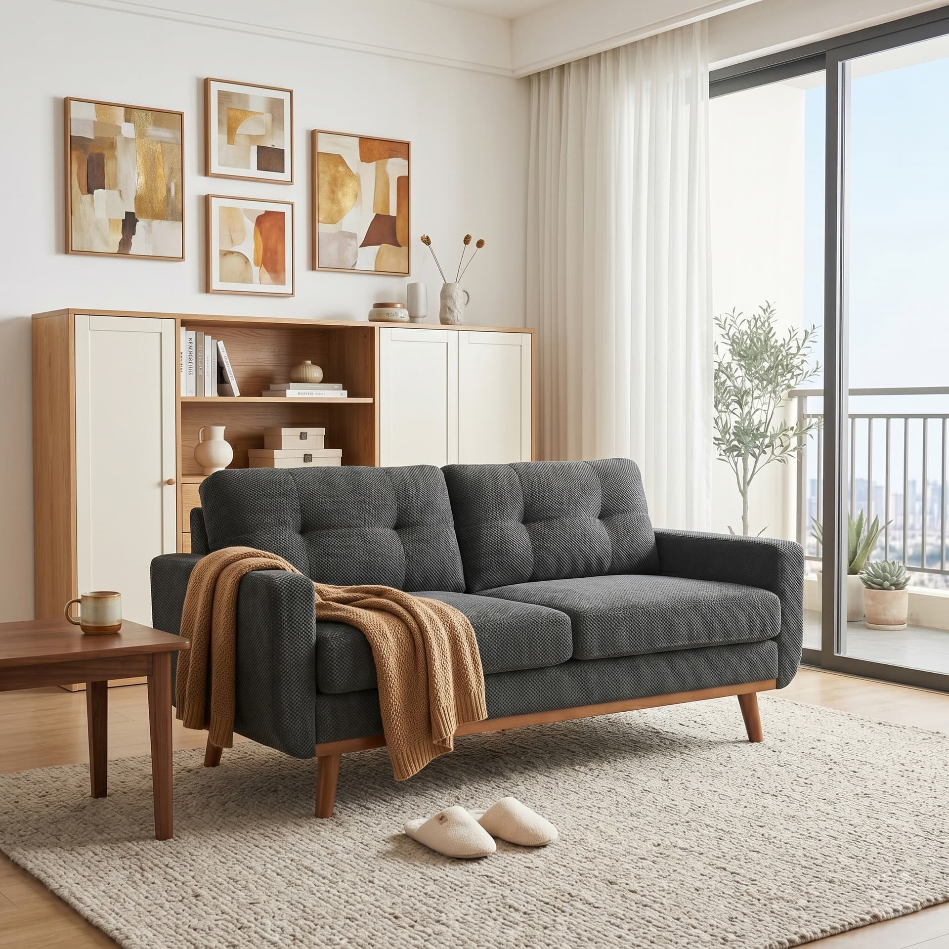 Modern Two-Seater Minimalist Sofa