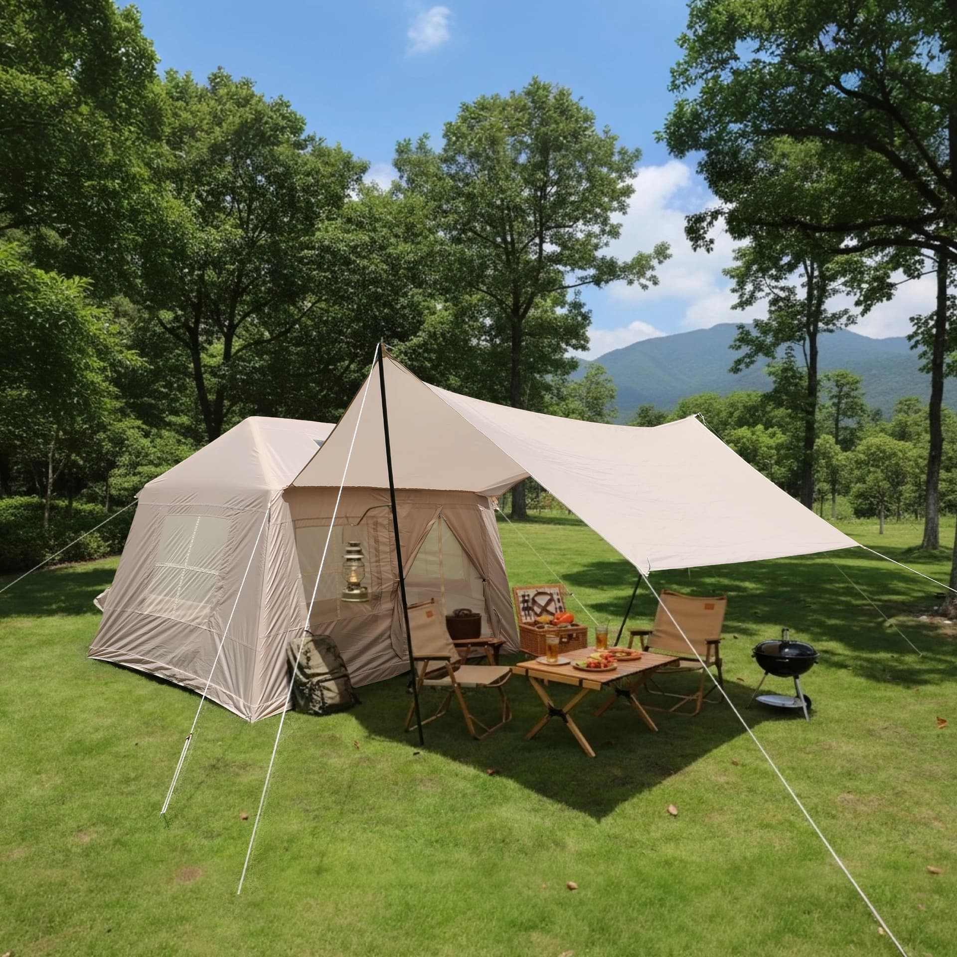 Inflatable Glamping Tent With Pump