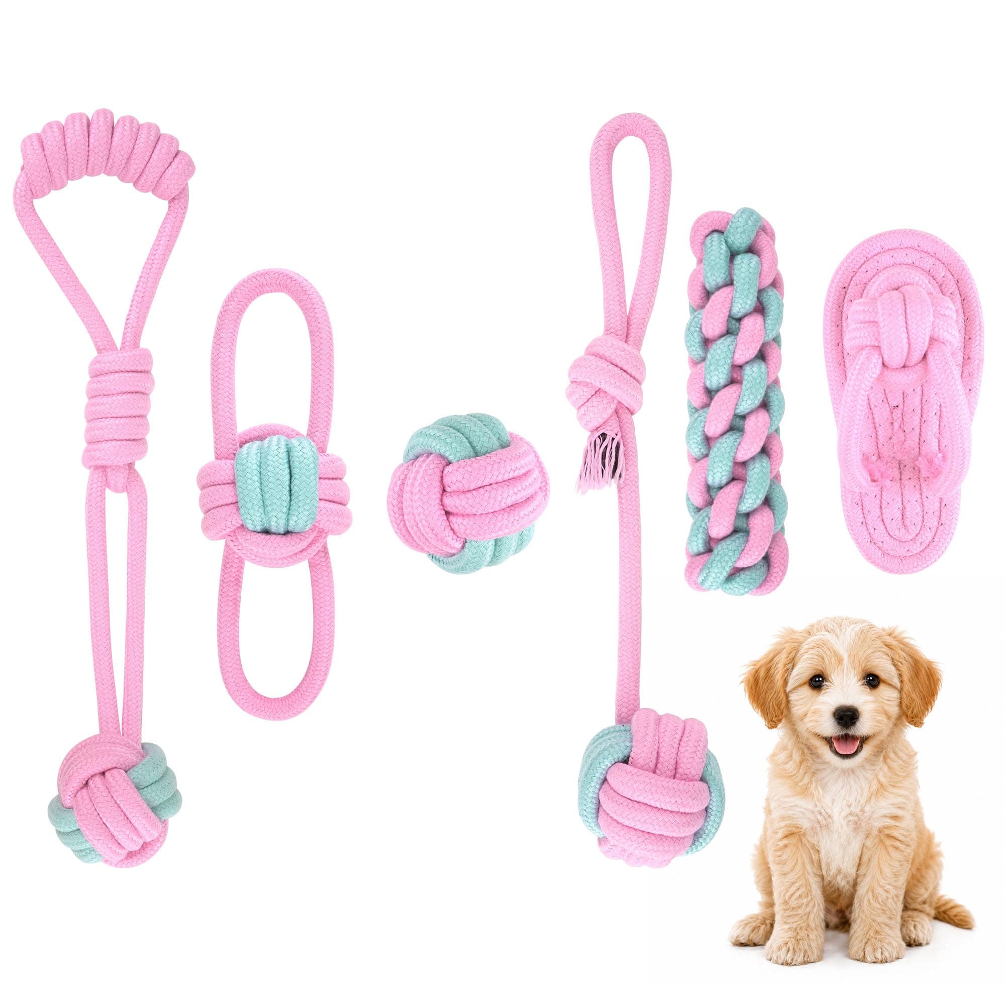 Cotton Rope Puppy Chew Toy Set